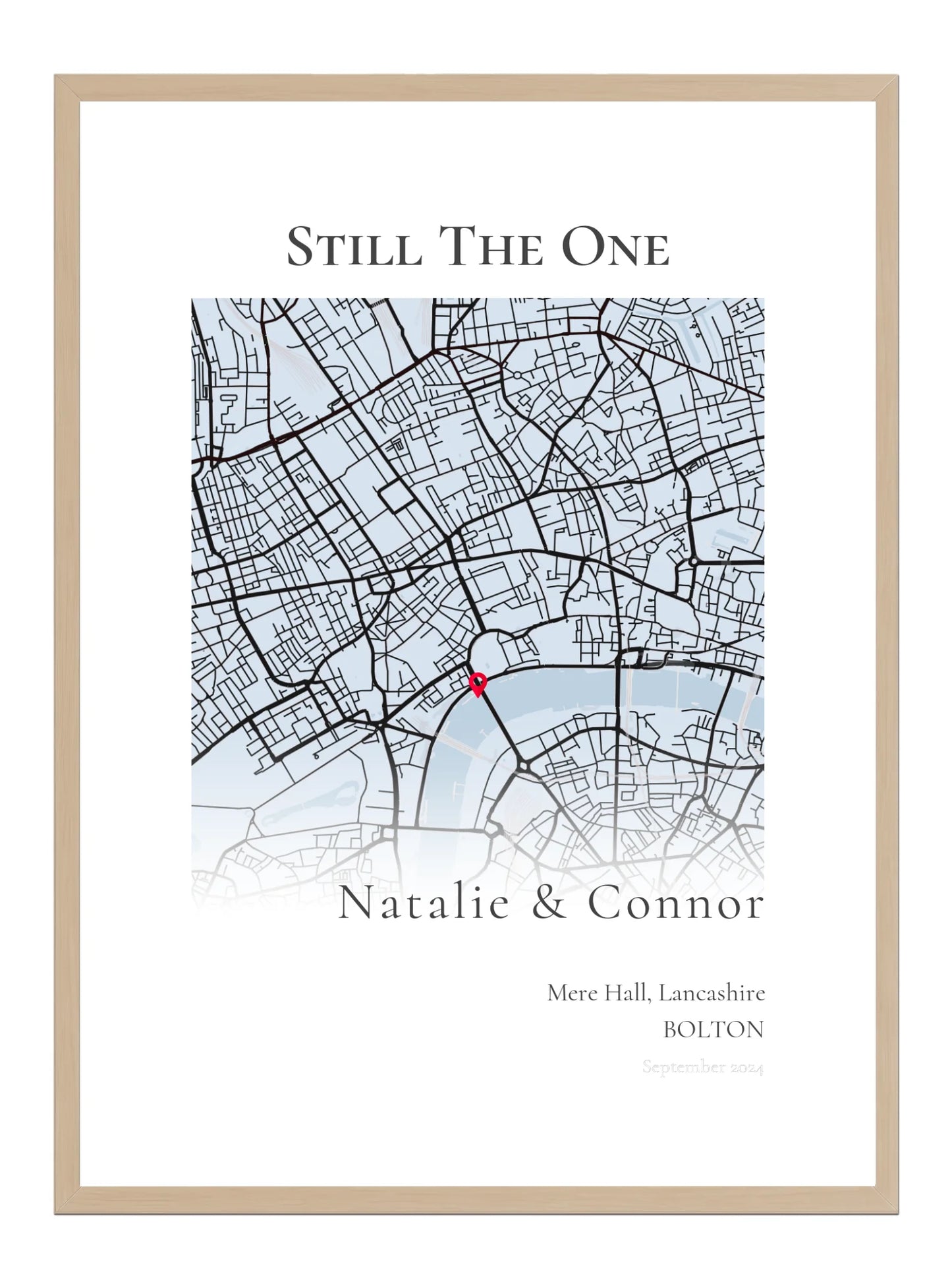 Still the One - Portrait Fade - Personalised Anniversary Map Print