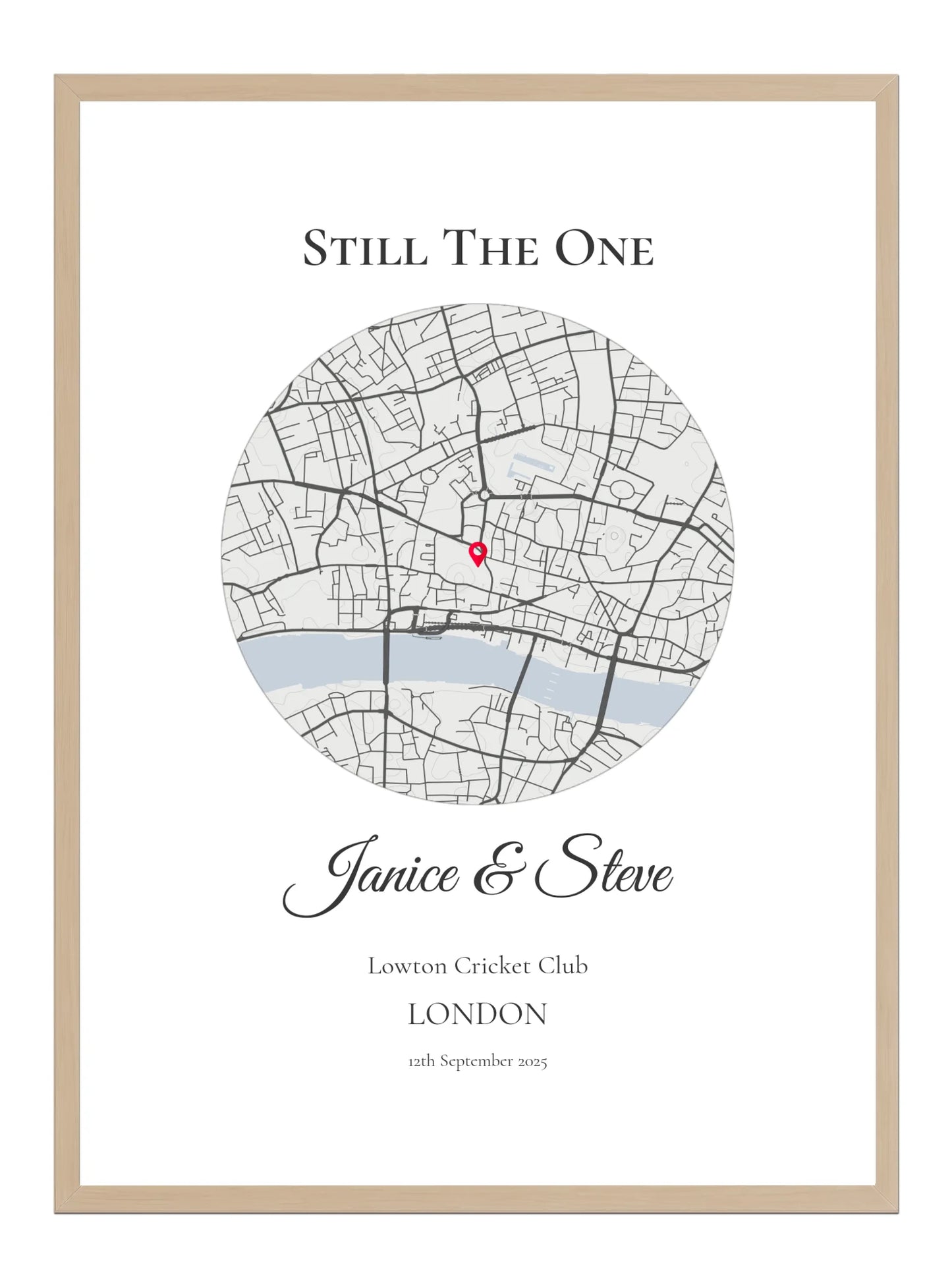 Still the One - Circle - Personalised Anniversary Map Print
