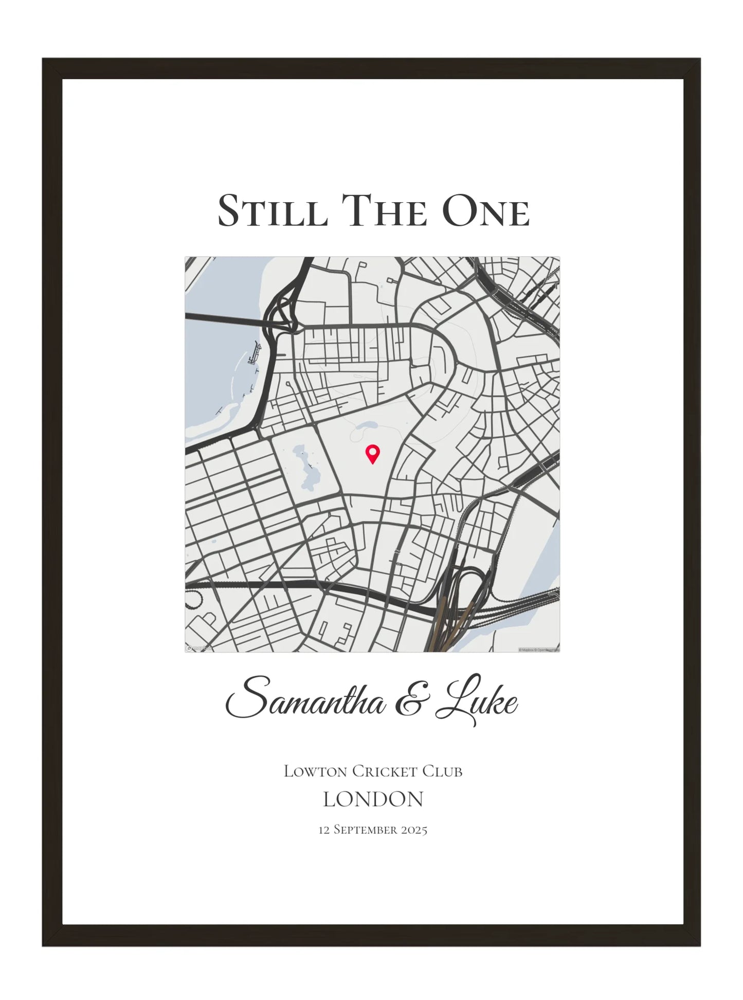 Still the One - Square - Personalised Anniversary Map Print