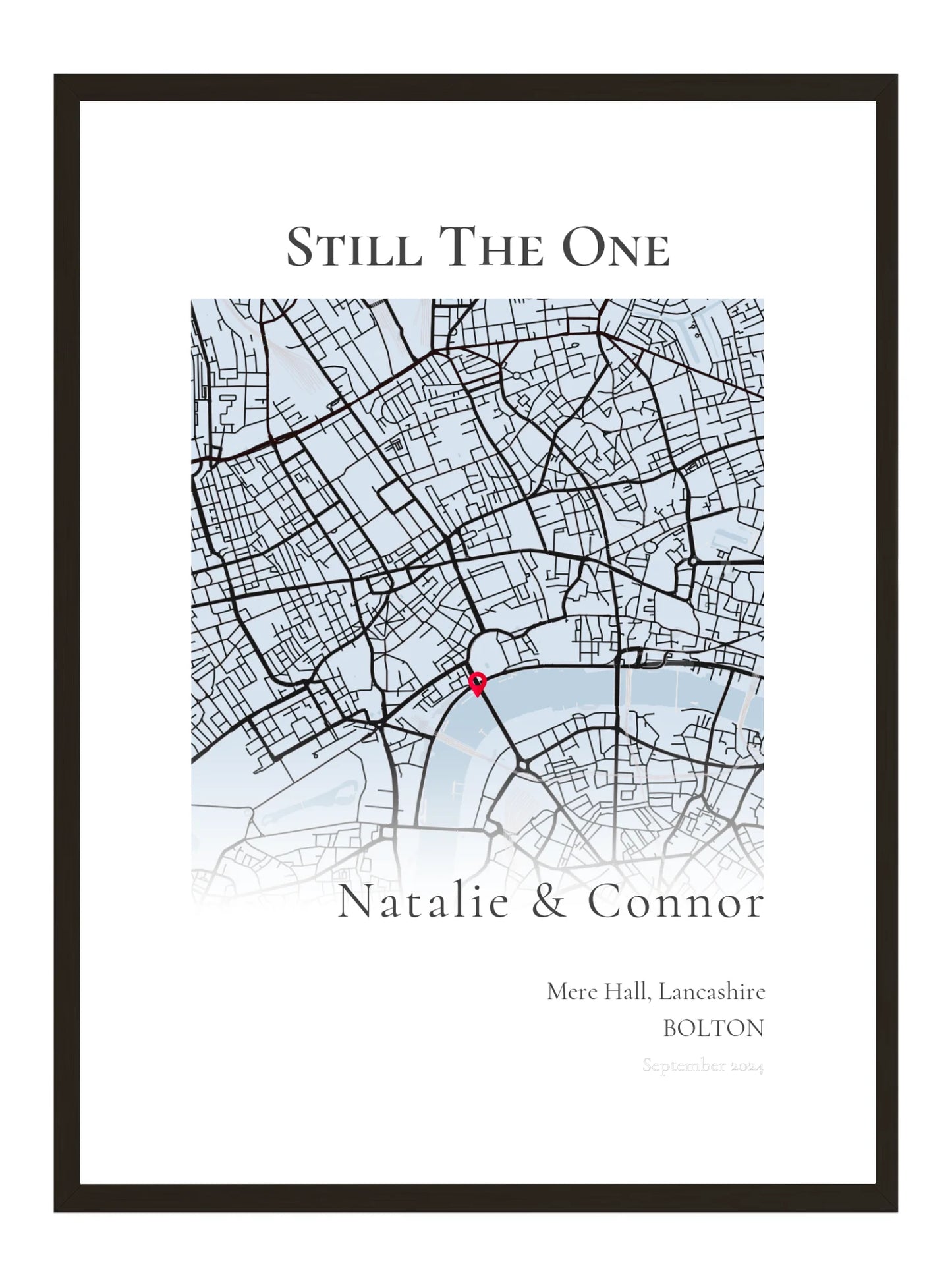 Still the One - Portrait Fade - Personalised Anniversary Map Print