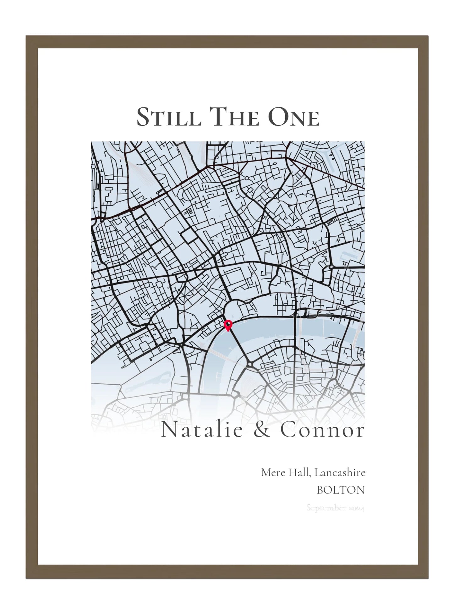 Still the One - Portrait Fade - Personalised Anniversary Map Print