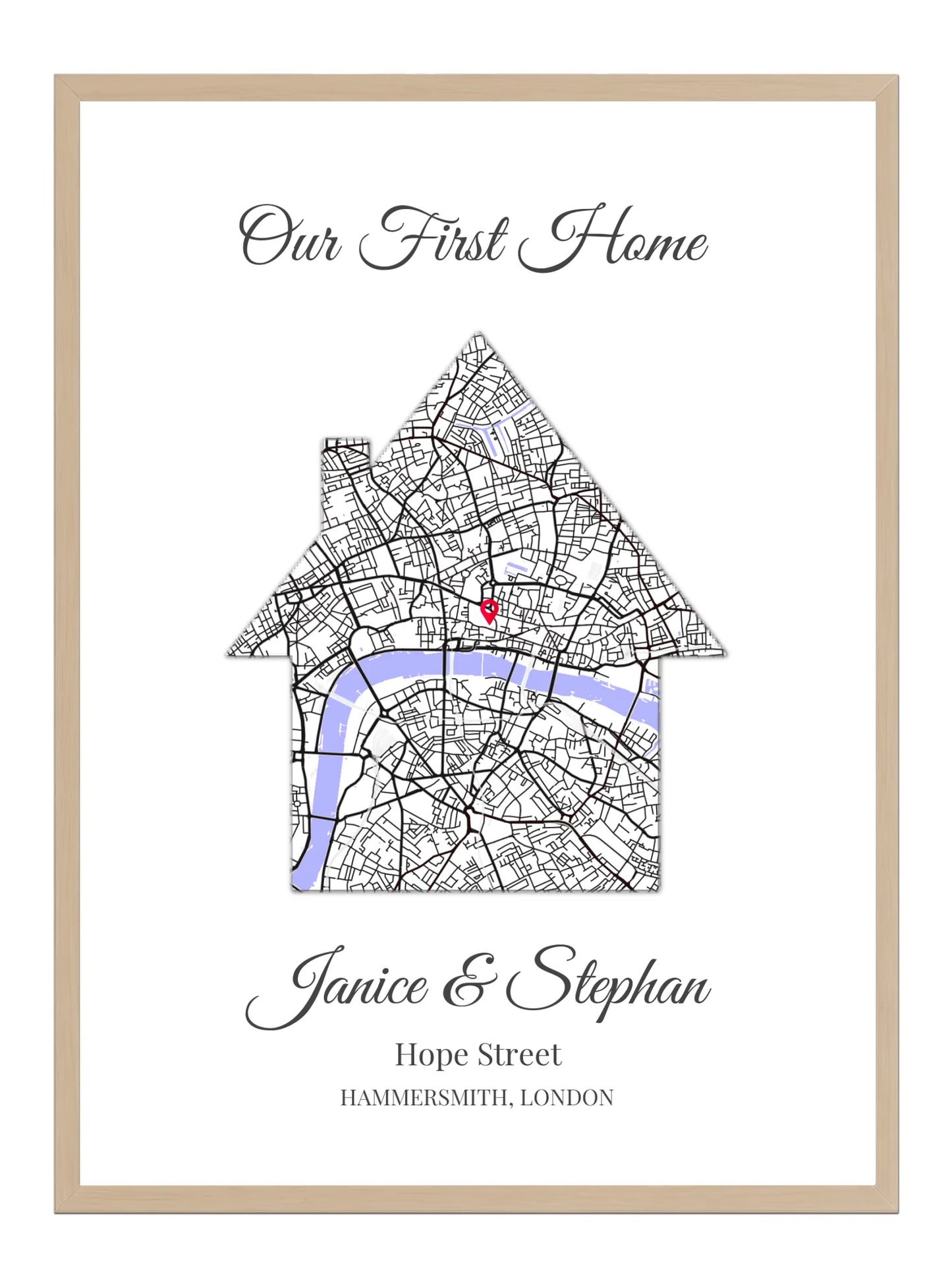 Our First Home - Location Map Print