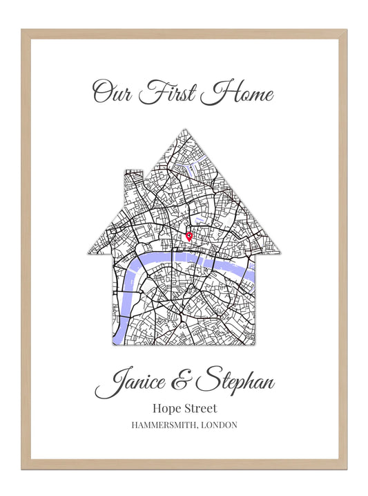 Our First Home - Location Map Print