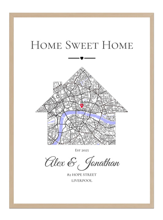 Home Sweet Home - Location Map Print