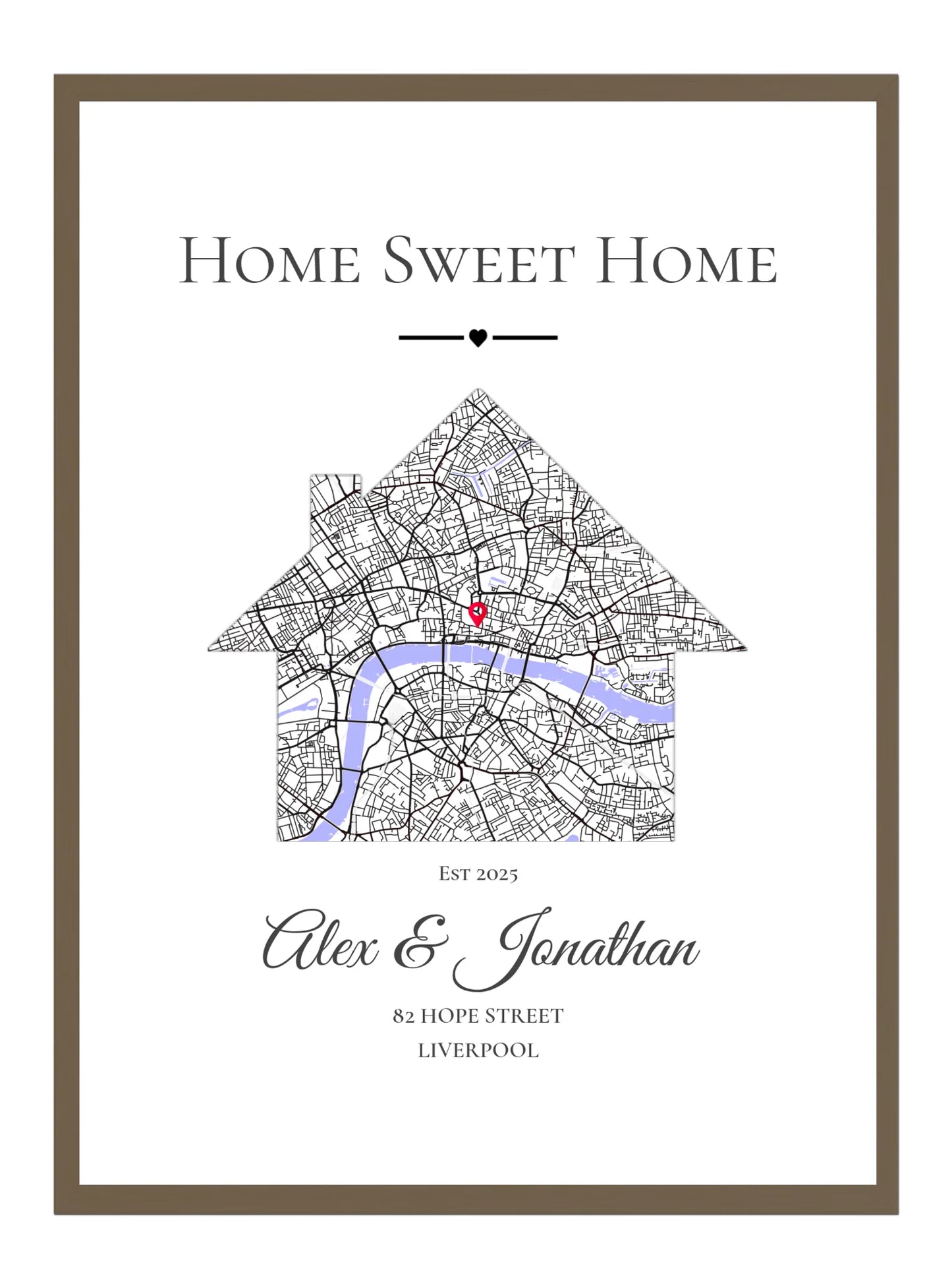 Home Sweet Home - Location Map Print